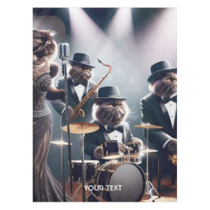 Fantasy Niedlich Jazz Band Cats Tischdecke