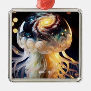 Fantasy Niedlich Jellyfish Space Stars Ornament Aus Metall