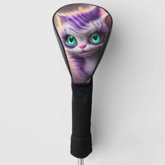 Fantasy Niedlich Kawaii baby Cheshire cat kitten Golf Headcover (Vorderseite)