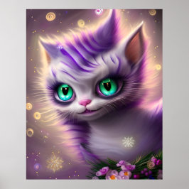 Fantasy Niedlich Kawaii baby Cheshire cat kitten Poster