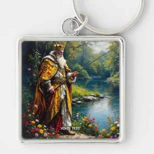 Fantasy Niedlich King Fishing Schlüsselanhänger