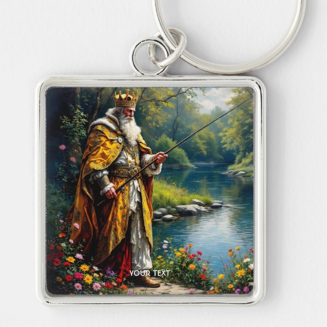 Fantasy Niedlich King Fishing Schlüsselanhänger (Vorne)