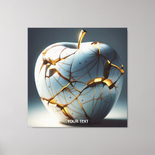 Fantasy Niedlich Kintsugi Porcelain Apple Leinwanddruck