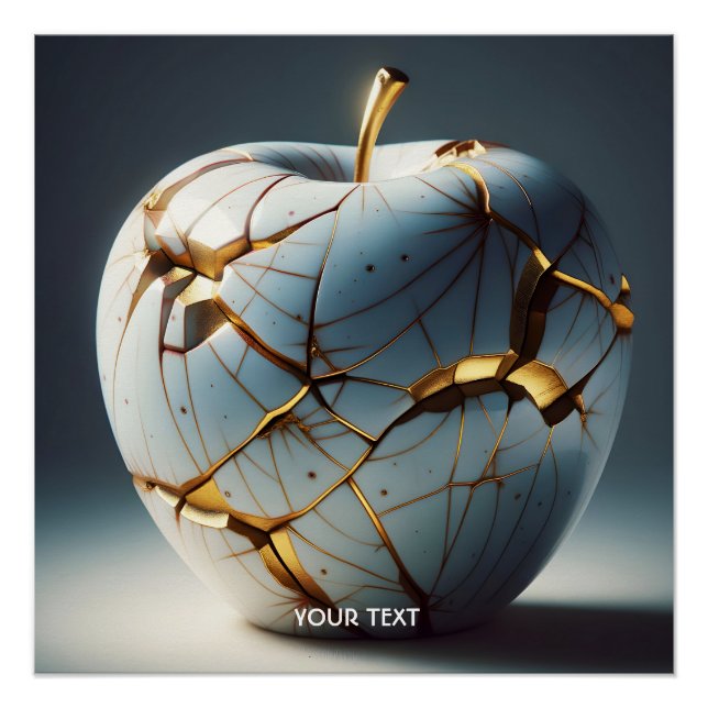 Fantasy Niedlich Kintsugi Porcelain Apple Poster (Vorderseite)