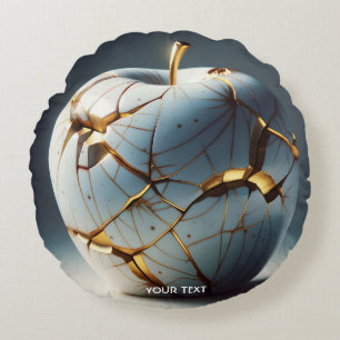 Fantasy Niedlich Kintsugi Porcelain Apple Rundes Kissen