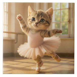 Fantasy Niedlich Kitten Kleine Ballerina Fliese