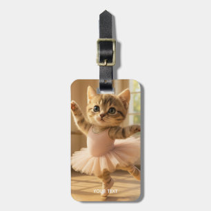 Fantasy Niedlich Kitten Kleine Ballerina Gepäckanhänger
