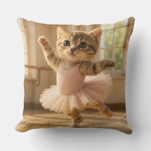 Fantasy Niedlich Kitten Kleine Ballerina Kissen