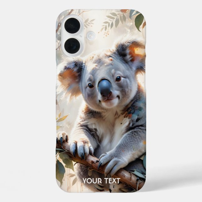 Fantasy Niedlich Koala Tree Wasserfarbe Case-Mate iPhone Hülle (Rückseite)