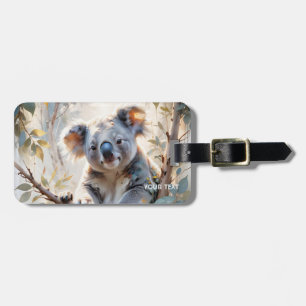Fantasy Niedlich Koala Tree Wasserfarbe Gepäckanhänger