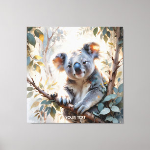 Fantasy Niedlich Koala Tree Wasserfarbe Leinwanddruck