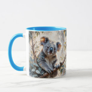 Fantasy Niedlich Koala Tree Wasserfarbe Tasse