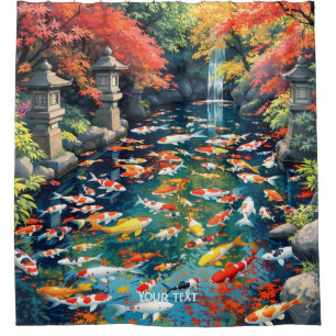 Fantasy Niedlich Koi Fish Pond Duschvorhang
