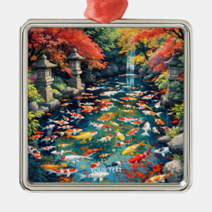 Fantasy Niedlich Koi Fish Pond Ornament Aus Metall
