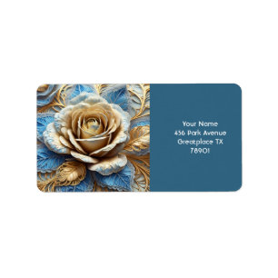 Fantasy Niedlich Lace Filigree Rose Adressaufkleber