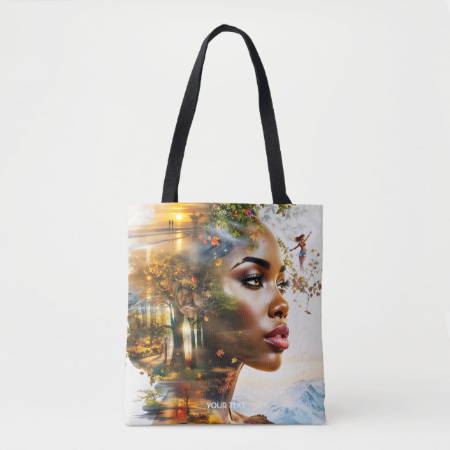Fantasy Niedlich Lady African Landscape (Vorderseite)