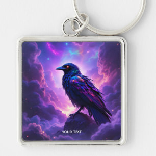 Fantasy Niedlich Lavender Raven Sunset Schlüsselanhänger
