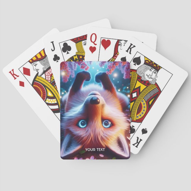 Fantasy Niedlich Lay Playing Fox Spielkarten (Rückseite)