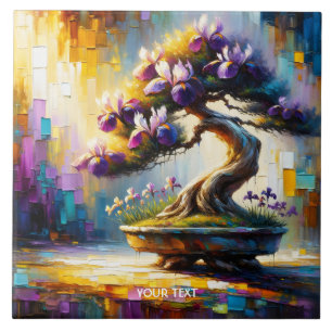 Fantasy Niedlich Lila Mini Tree Fliese