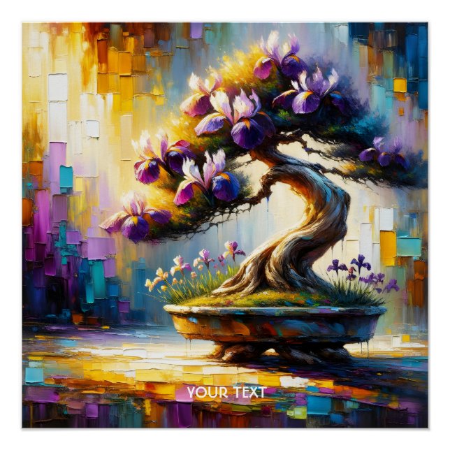 Fantasy Niedlich Lila Mini Tree Poster (Vorderseite)