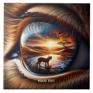 Fantasy Niedlich Lion Eye Wüste Fliese