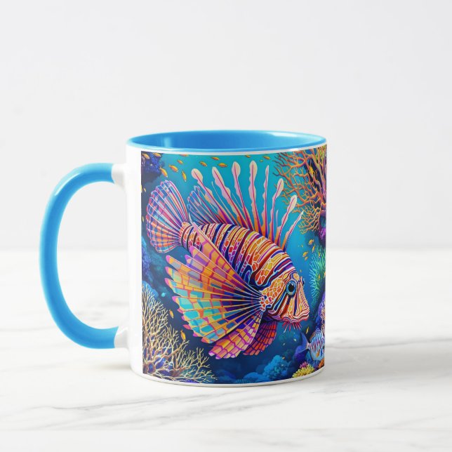 Fantasy Niedlich Lionfish Korallenriff Tasse (Links)