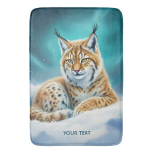 Fantasy Niedlich Lynx Cub Winter Badematte