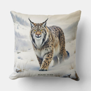 Fantasy Niedlich Lynx Winter Snow Kissen