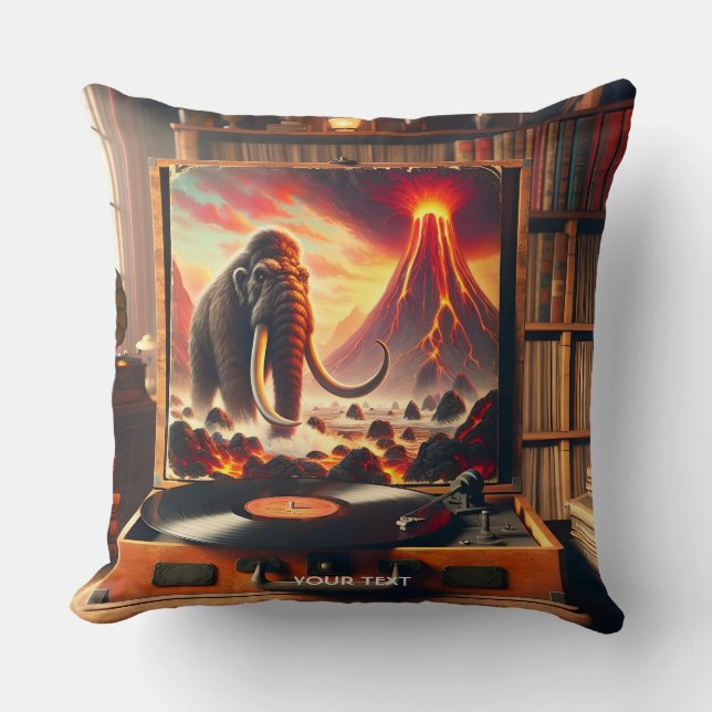 Fantasy Niedlich Mammoth Vinyl Player Kissen (Vorderseite)