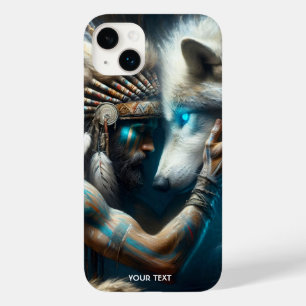 Fantasy Niedlich Man Hugging Wolf Case-Mate iPhone 14 Plus Hülle