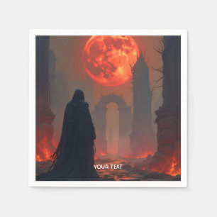 Fantasy Niedlich Man Moon Red Serviette