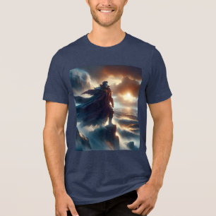 Fantasy Niedlich Man Night Sea Tri-Blend Shirt