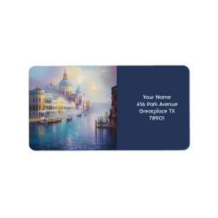 Fantasy Niedlich Mistral Venice Morning Adressaufkleber