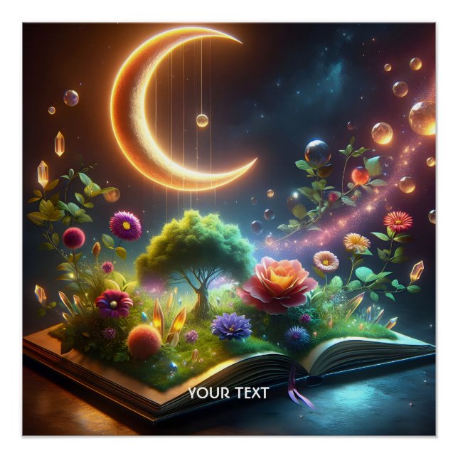 Fantasy Niedlich Moon Garden Buch Poster (Vorderseite)