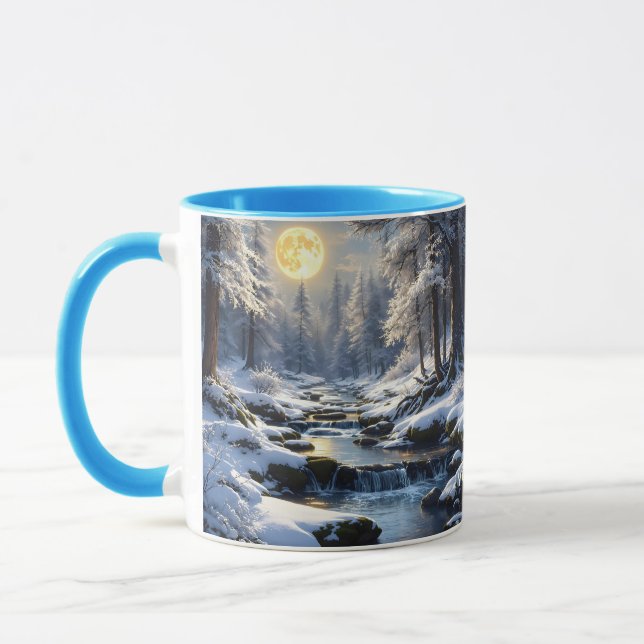 Fantasy Niedlich Moon Winterwald Tasse (Links)