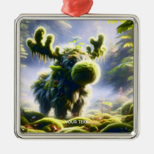 Fantasy Niedlich Moss Moose Forest Ornament Aus Metall