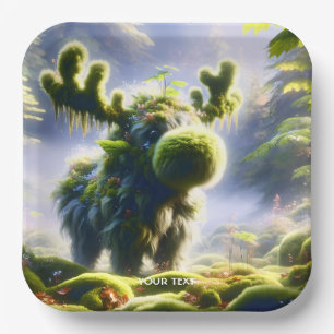 Fantasy Niedlich Moss Moose Forest Pappteller