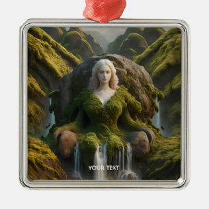 Fantasy Niedlich Moss Waterfall Ornament Aus Metall