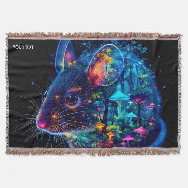 Fantasy Niedlich Mouse Mushroom Forest Decke (Vorderseite)