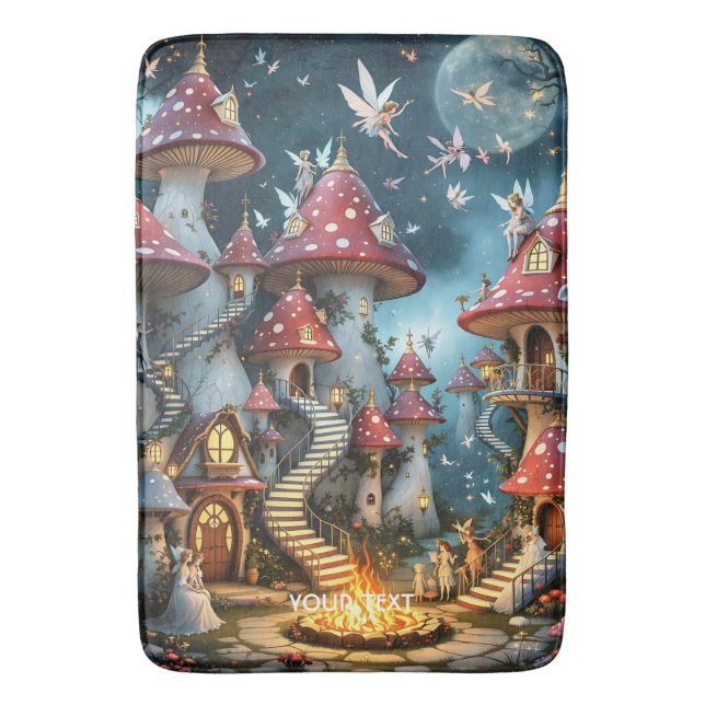 Fantasy Niedlich Mushroom Forest Realm Badematte (Vorderseite Vertikal)
