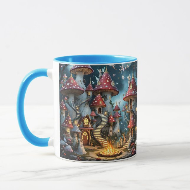 Fantasy Niedlich Mushroom Forest Realm Tasse (Links)
