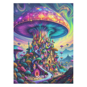 Fantasy Niedlich Mushroom Rainbow Skies Tischdecke