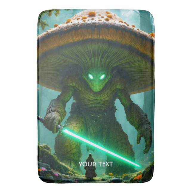 Fantasy Niedlich Mushroom Säbelwald Badematte (Vorderseite Vertikal)