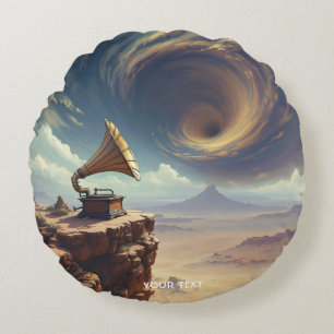 Fantasy Niedlich Music of Desert Rundes Kissen