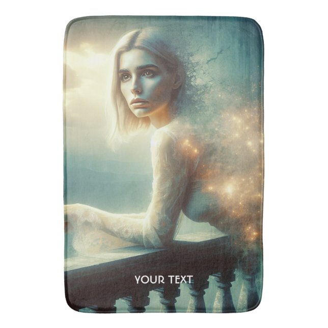 Fantasy Niedlich Night Girl Sadness Badematte (Vorderseite Vertikal)