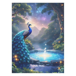 Fantasy Niedlich Night Puddle Peacock Tischdecke