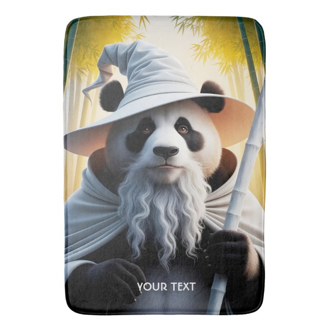 Fantasy Niedlich Old Panda Wizard Badematte (Vorderseite Vertikal)