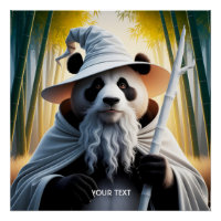 Fantasy Niedlich Old Panda Wizard