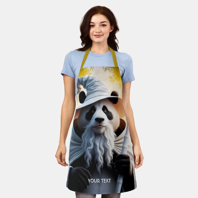 Fantasy Niedlich Old Panda Wizard Schürze (Getragen)