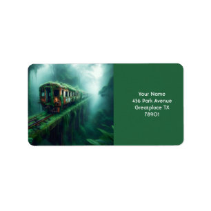 Fantasy Niedlich Old Past Train Adressaufkleber